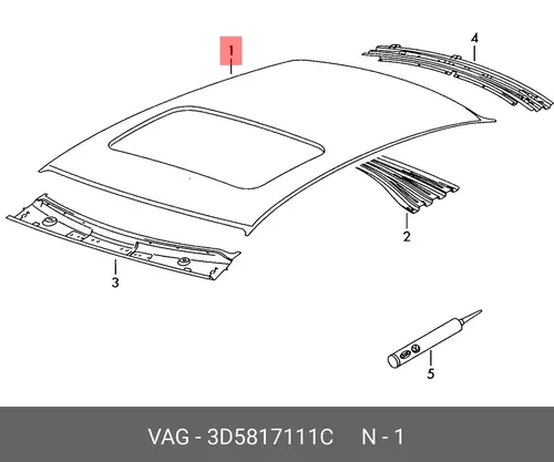 Крыша 3D5817111C VAG
