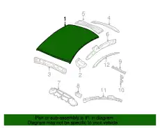 Крыша 1C0817101D VAG