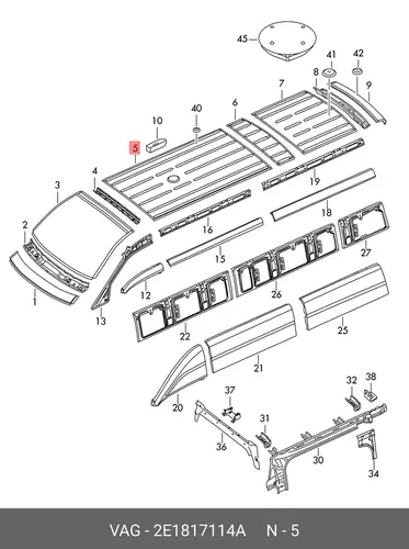 Крыша 2E1817114A VAG