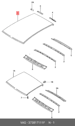 Крыша 373817111F VAG