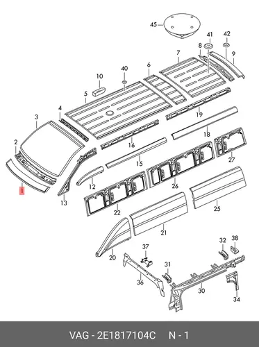 Крыша 2E1817104C VAG