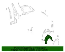 Подкрылок VAG 1J3803424B