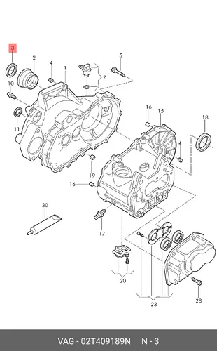 Манжетное уплотнение 02T409189N VAG