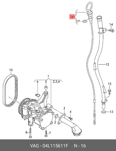 Масляный щуп VAG 04L115611F