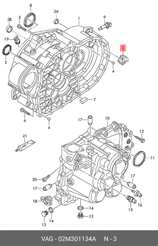 Маслонаправляющая часть 02M301134A VAG