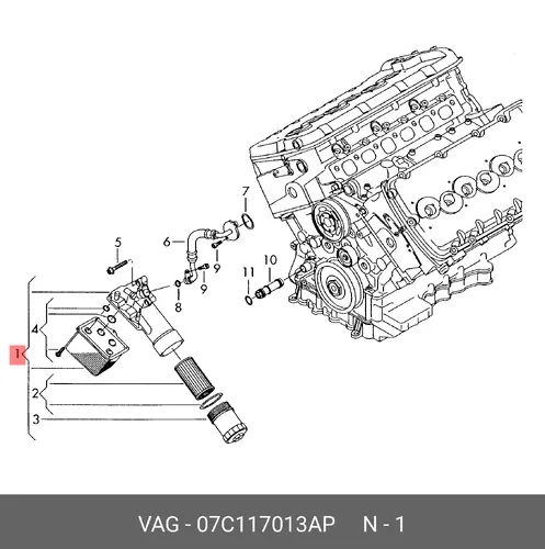 Фильтр масляный VAG 07C117013AP