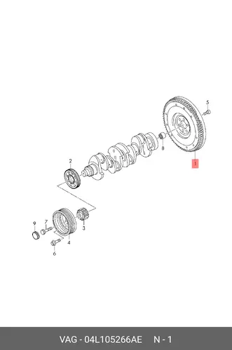 Маховик 04L105266AE VAG