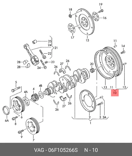 Маховик 06F105266S VAG