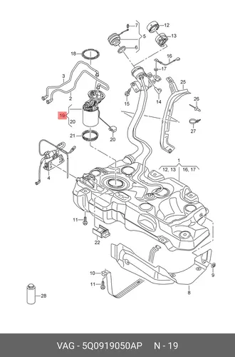 5Q0919050AP Автозапчасть/FOERDEREIN VAG