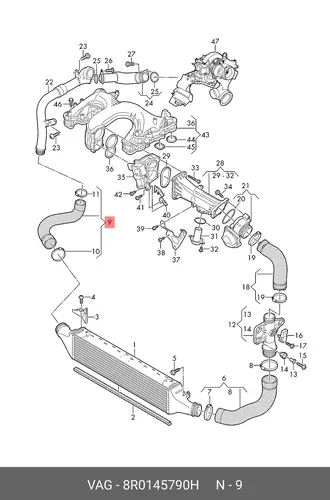 Напорный шланг 8R0145790H VAG