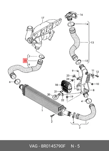 Напорный шланг 8R0145790F VAG