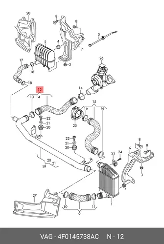 НАПОРНЫЙ ШЛАНГ 4F0145738AC VAG