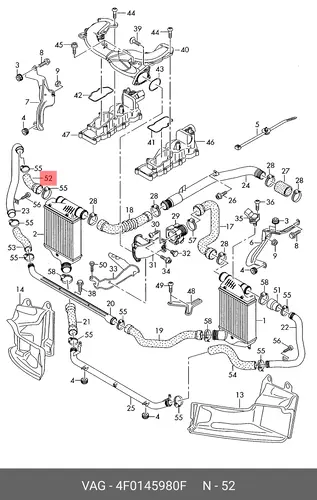 Напорный шланг 4F0145980F VAG