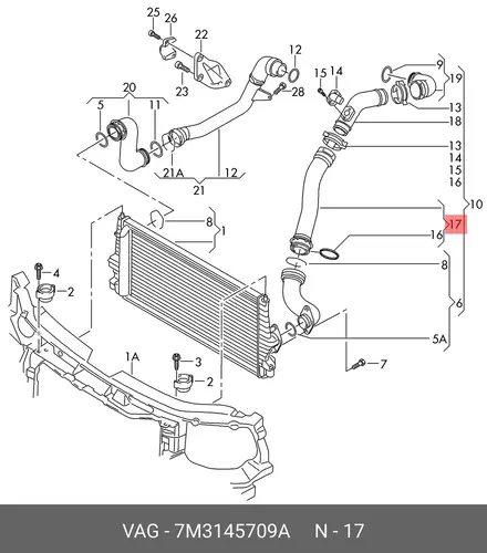 Напорный шланг 7M3145709A VAG
