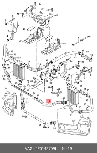 Напорный шланг 4F0145709L VAG