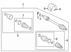 WHEELSHAFT 5Q0498099 VAG