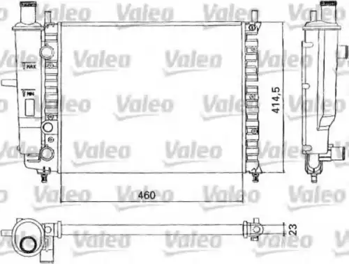 Радиатор системы охлаждения двигателя VALEO 731304
