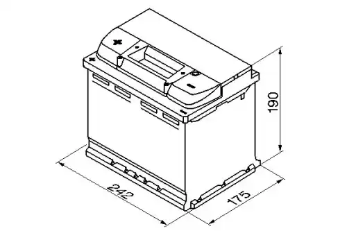 Аккумулятор BOSCH 0 092 S40 060 60 Ач 540 А 242x175x190 мм 1 (+-) прямая