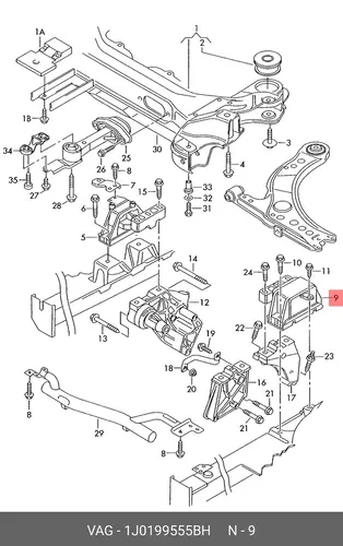 Опора КП 1J0199555BH VAG