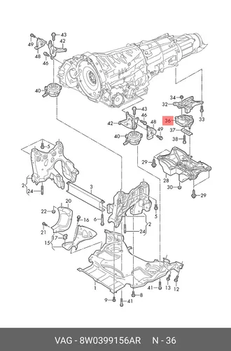 Опора КП 8W0399156AR VAG