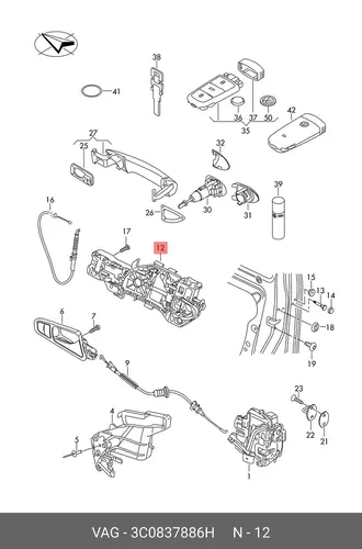  КРОНШТЕЙН 3C0837886H VAG