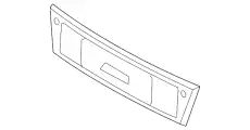 Панель для номерного знака, серый platiniumgrau 4F0807287C1RR VAG