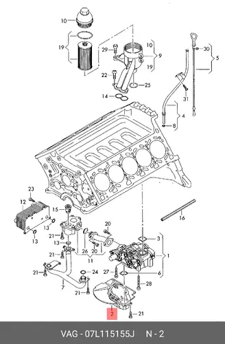 Коллектор выпускной VAG 07L115155J