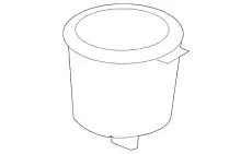 Пепельница, чёрный 1C0857961P2QL VAG