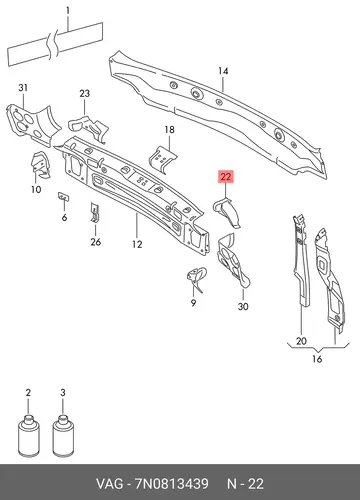 Пластина 7N0813439 VAG