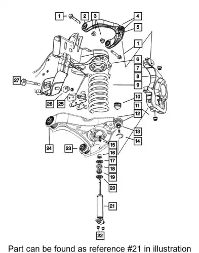 Амортизатор подвески 68067330AA CHRYSLER