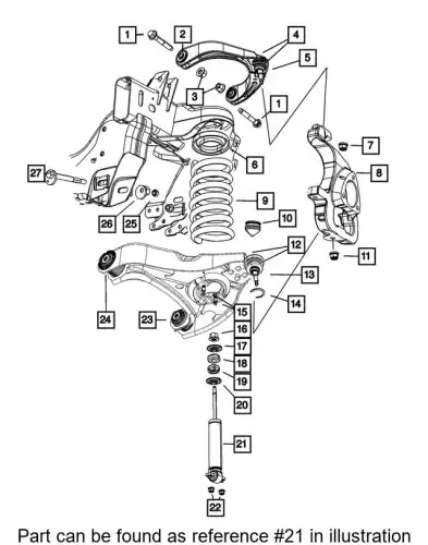 Амортизатор подвески 68067335AB CHRYSLER