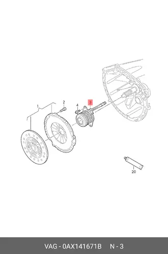 Подшипник выключения 0AX141671B VAG
