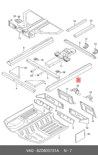 Порог 8Z0803751A VAG