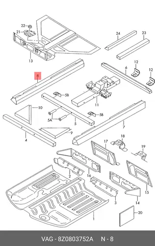 Порог 8Z0803752A VAG