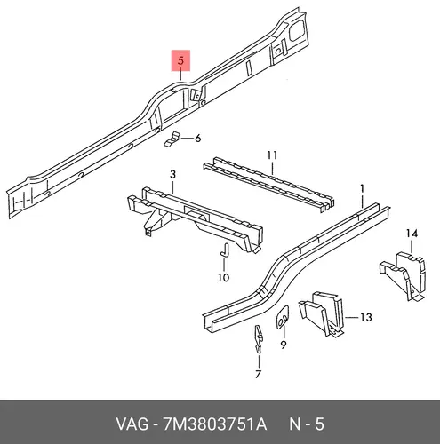 Порог 7M3803751A VAG