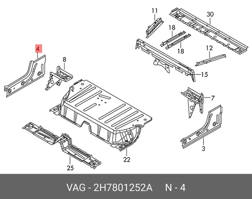 Порог 2H7801252A VAG