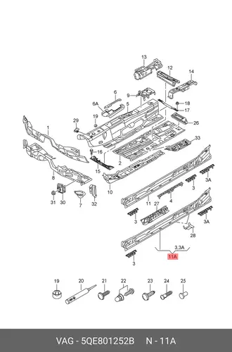 Порог 5QE801252B VAG