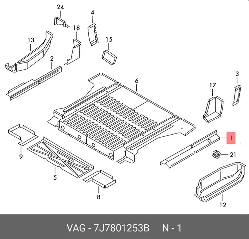 Порог 7J7801253B VAG