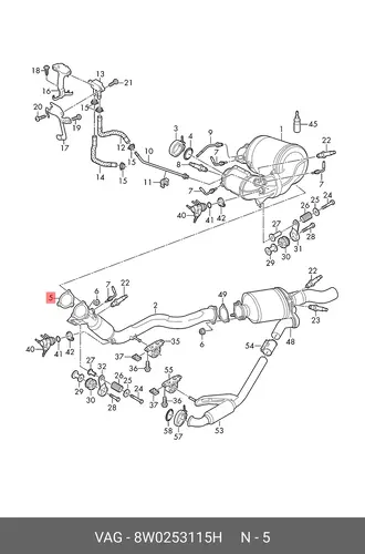 8W0253115H SEAL VAG