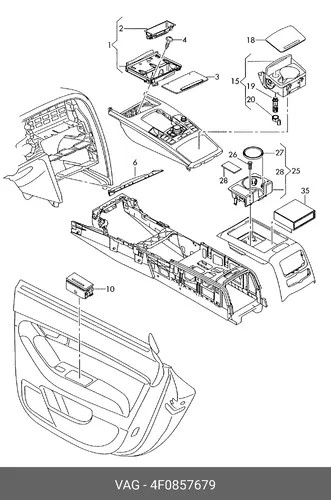 Прокладка 4F0857679 VAG