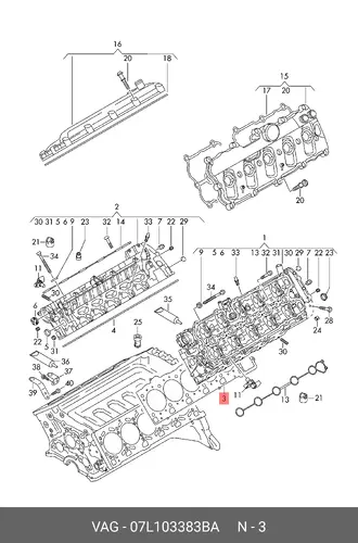 Прокладка ГБЦ VAG 07L103383BA