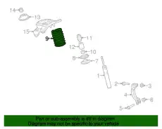 Пружина 8R0411105CP VAG