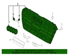 Решетка радиатора VAG 8W6853651ATRP5