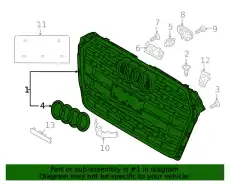 Решетка радиатора VAG 8W0853651BSSJZ