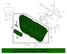 Решетка радиатора VAG 8W0853651RMX3