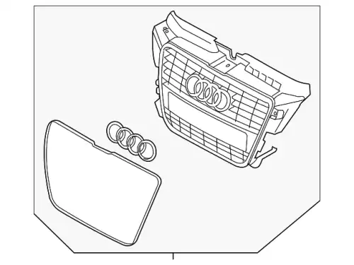 Решетка радиатора VAG 8P0853651P1QP