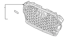 Решетка радиатора VAG 8W6853651AKWJF