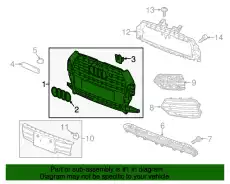 Решетка радиатора VAG 8U0853651AAT94