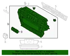 Решетка радиатора VAG 8R0853651AFCKA