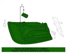 Фонарь задний VAG 8V5945096C